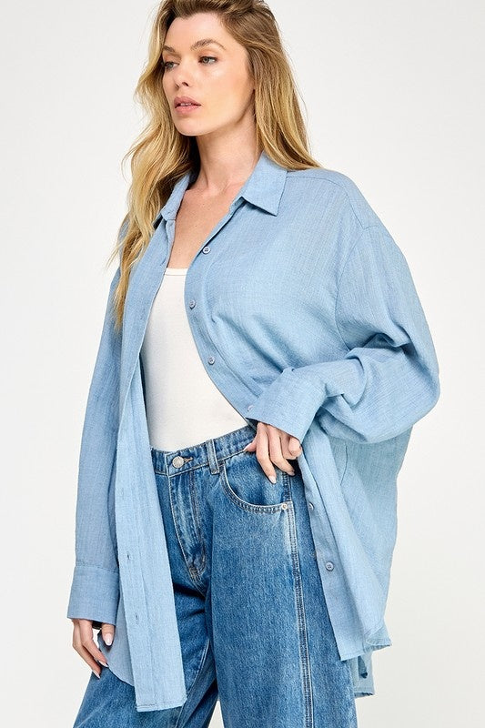 Oversize Button Down Top/ Cover Up (RESTOCK)