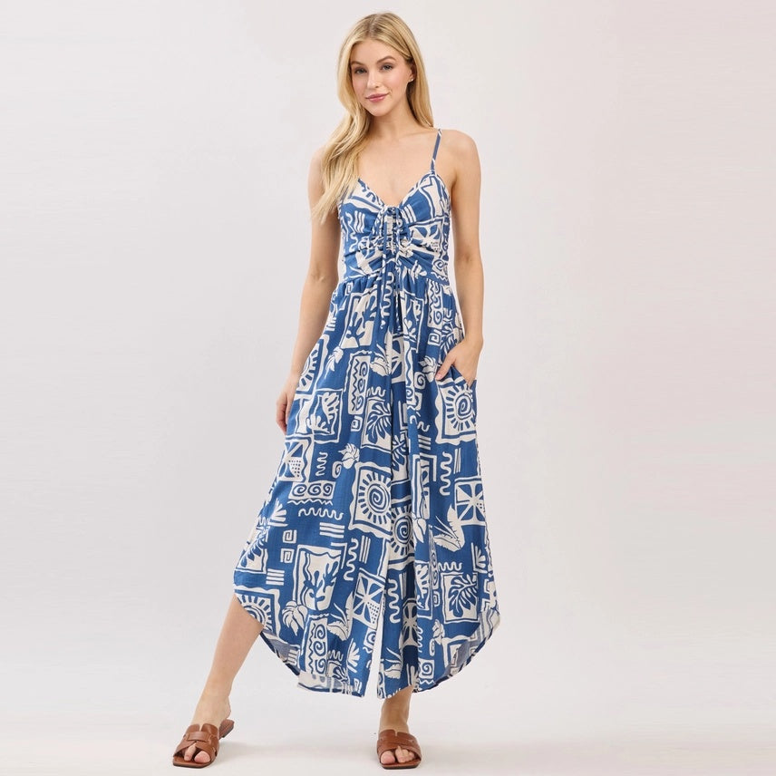 Sunburst Ruche Jumpsuit