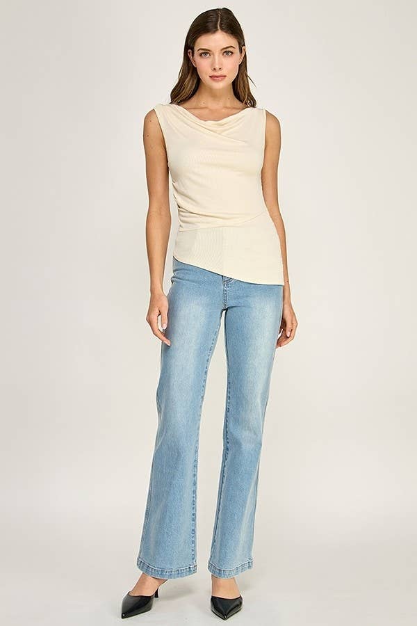 Sleeveless Draped Top