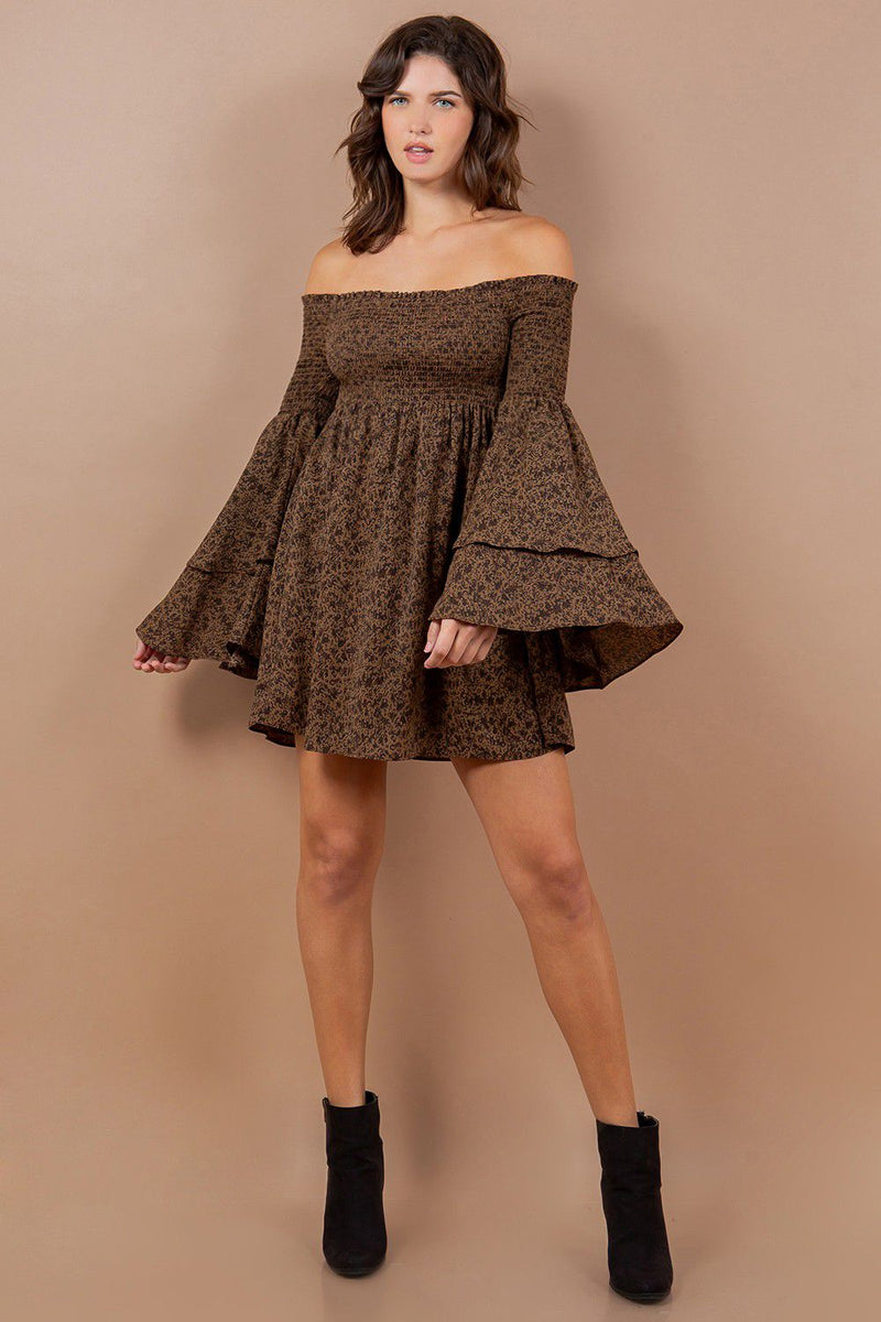 Flutter Sleeve Dress (2 colors)