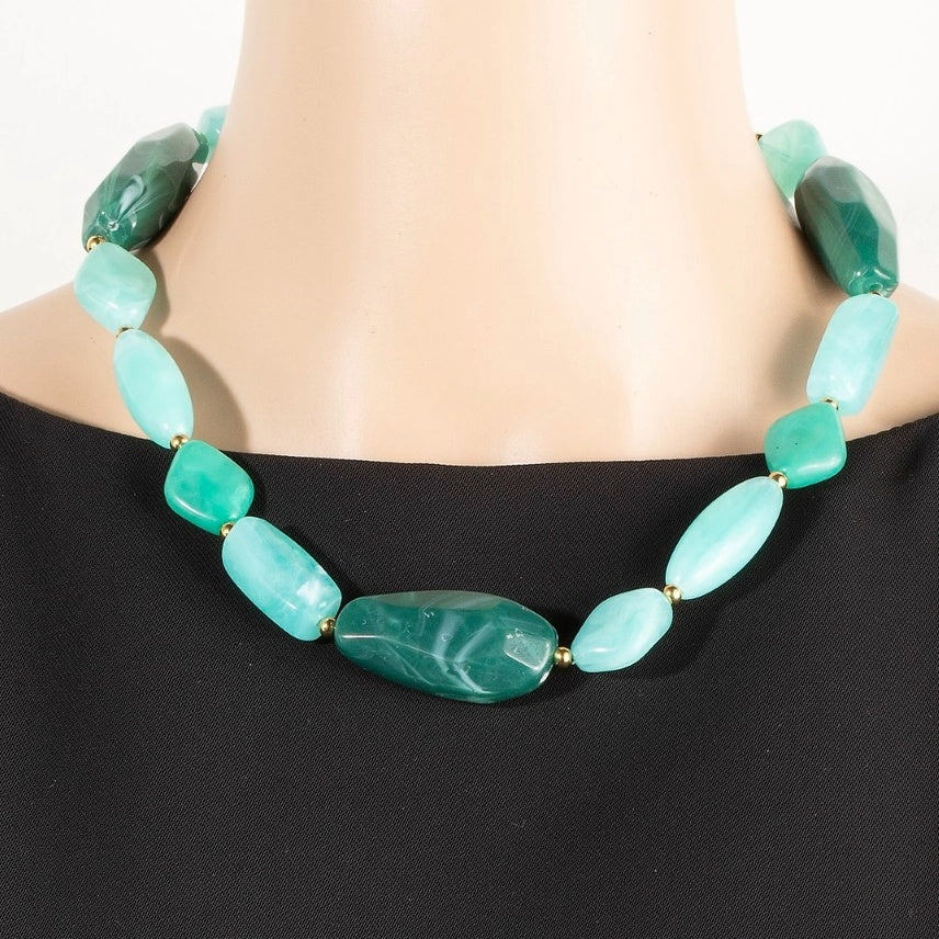 Large Stone Resin Necklace