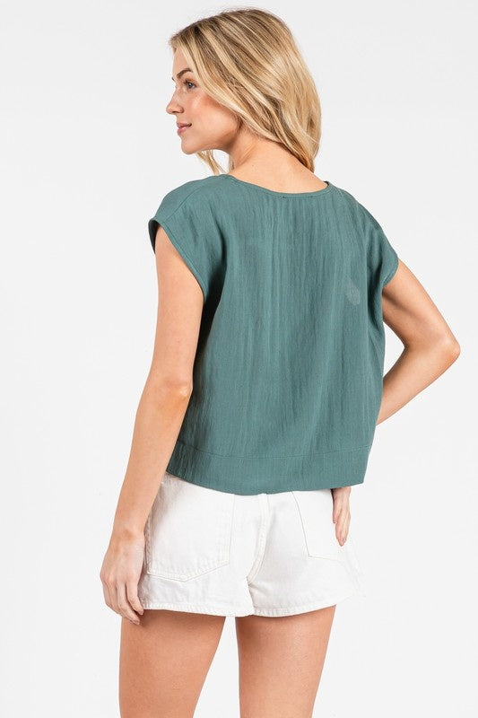 Round Neck Boxy Top