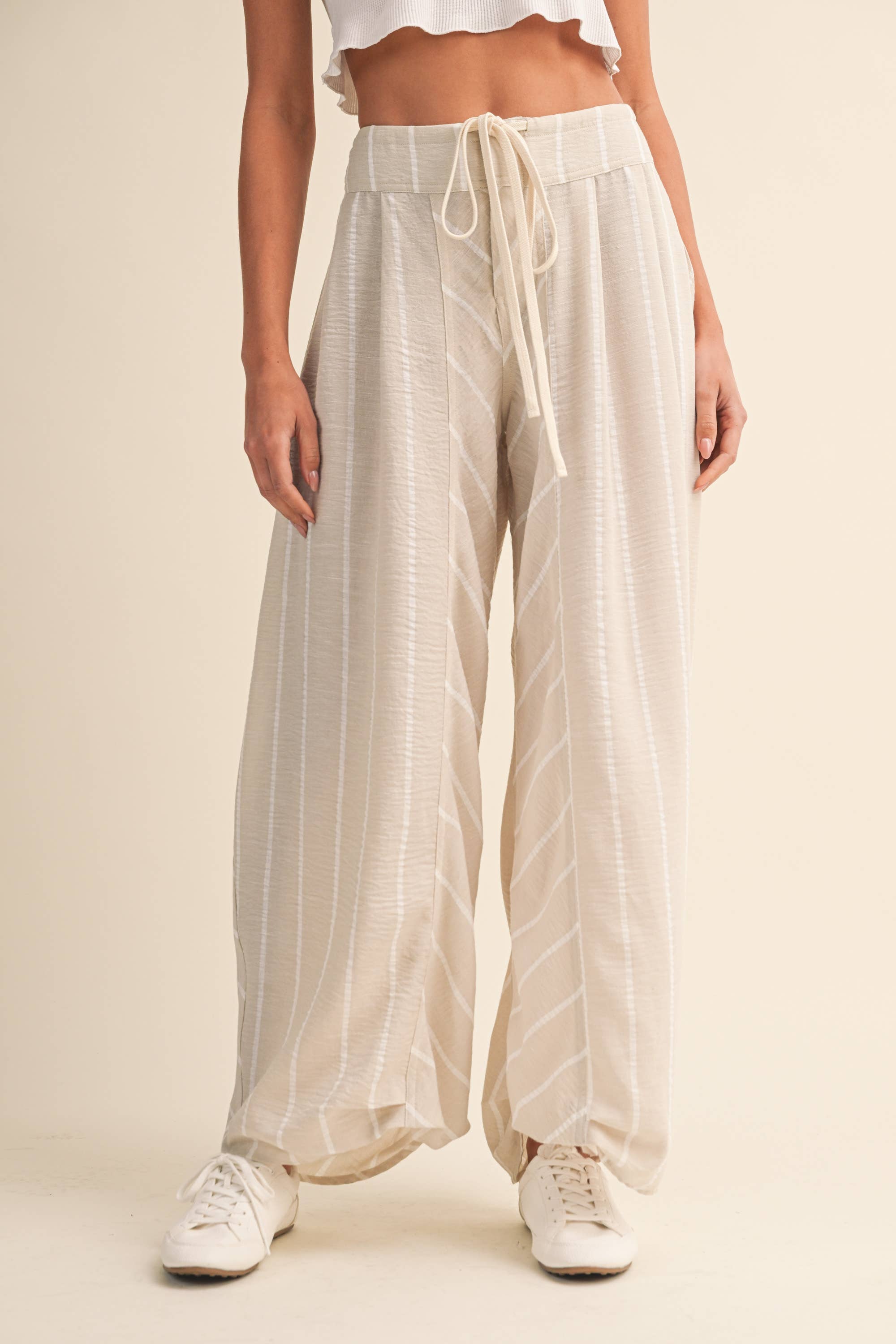 Multi Stripe Wide Leg Pants