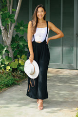 Suspender Tie Back Jumpsuit (BLACK RESTOCK)