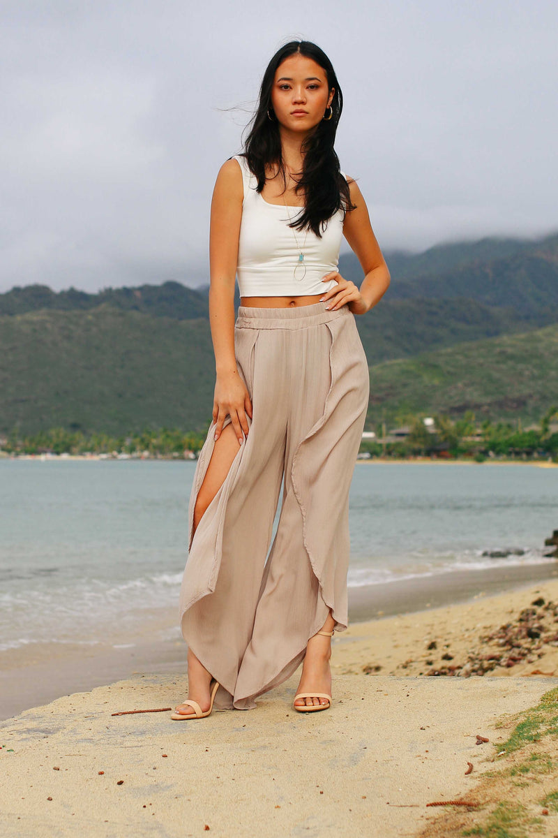 Flutter Split Leg Pants (BLACK RESTOCK)