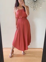 Halter Tie Back Jumpsuit (2 colors) (BACK IN STOCK)